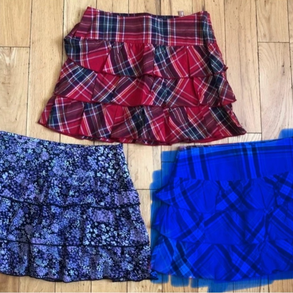 Plaid and Floral Girl’s Skort Set